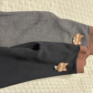Kids' Gray and Black Animal Patch Bottoms for winter